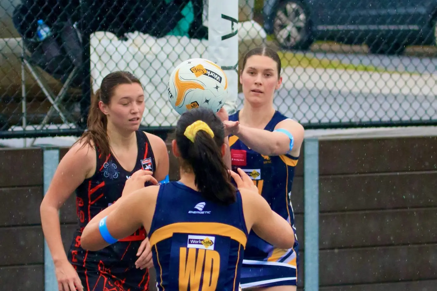 RELENTLESS: Nelle Cousins\\' relentless rebounds limited the Bombers\\' scoring opportunities in the A Grade team\\'s win at the weekend. PHOTOS: Paul Martin