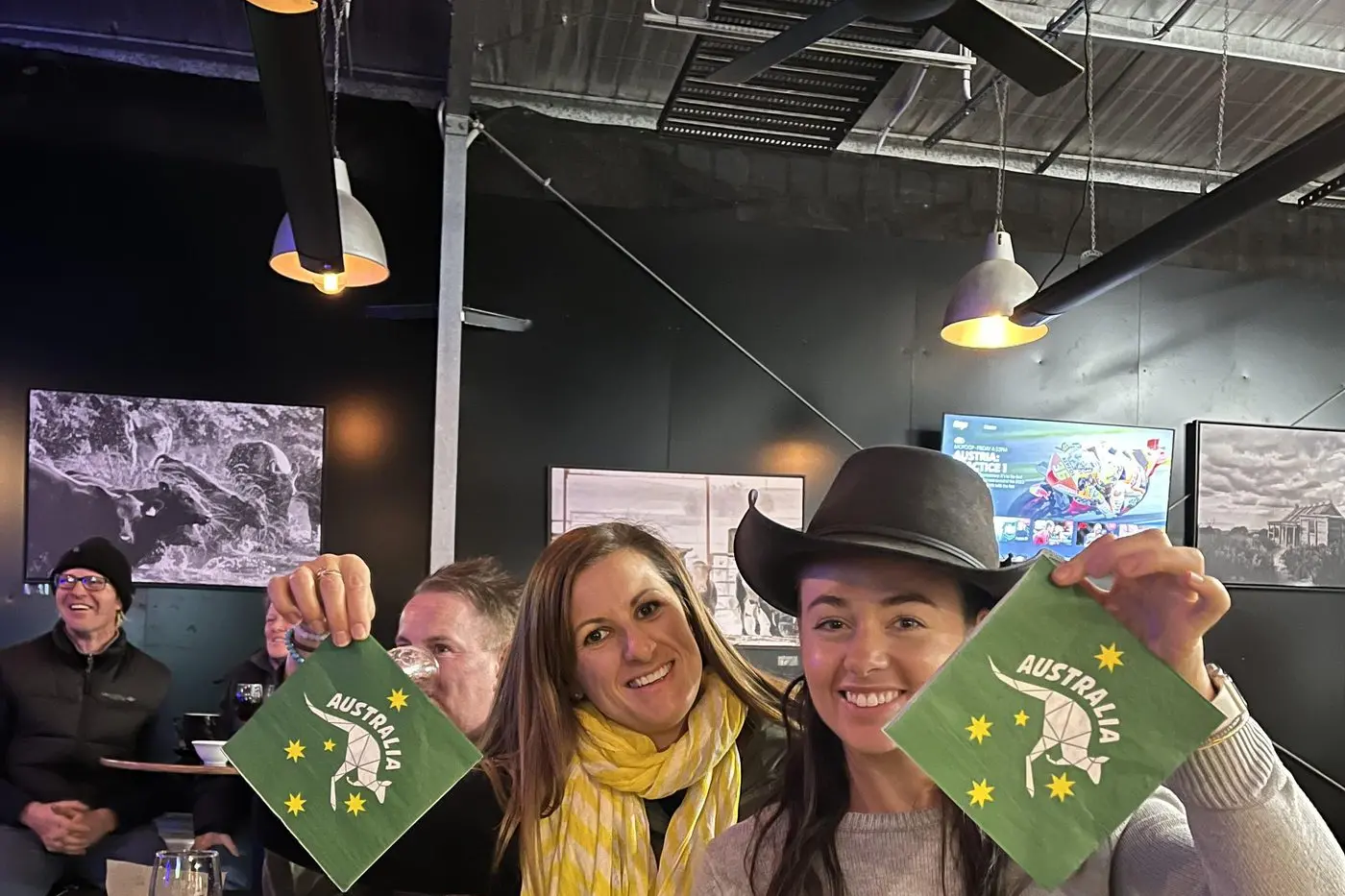 CHEER SQUAD: Taela Vaughan and Caroline Trenfield.\\n