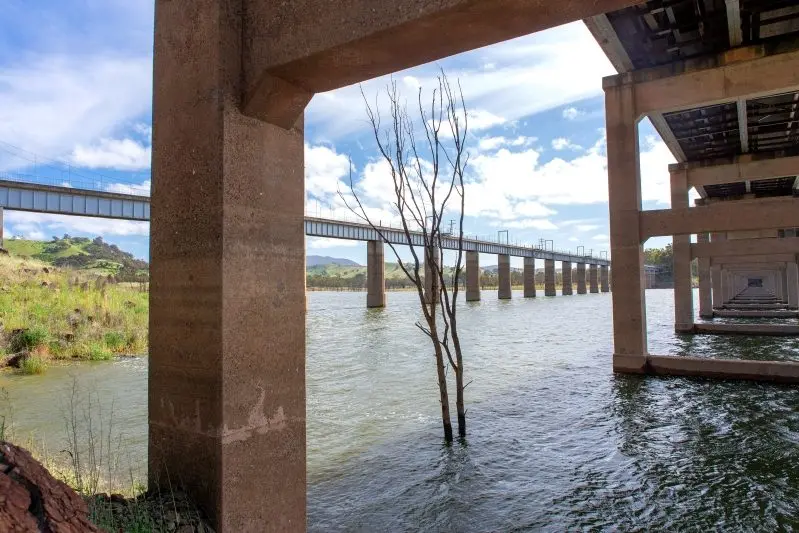 Water levels at the Bonnie Doon Bridge, traditionally regarded as the visual indicator of a good summer, have continued to rise since May this year after last year\\u2019s low point. PHOTO: Sandra Lee Photography