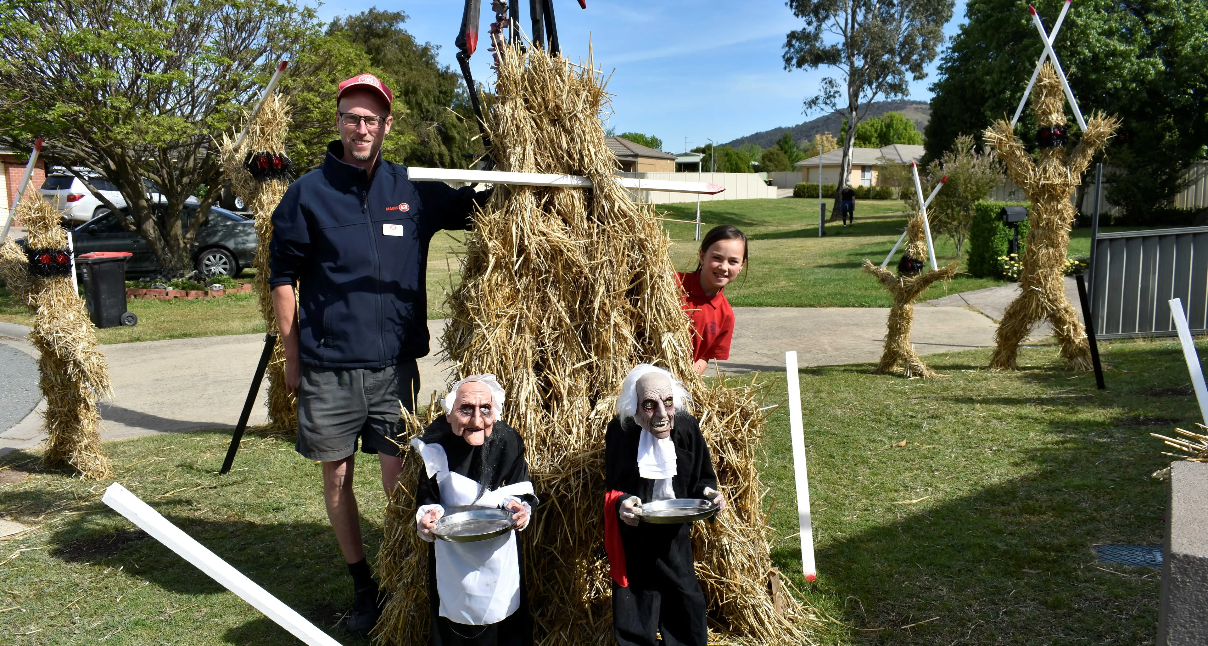 Effigies and ghouls celebrate Halloween