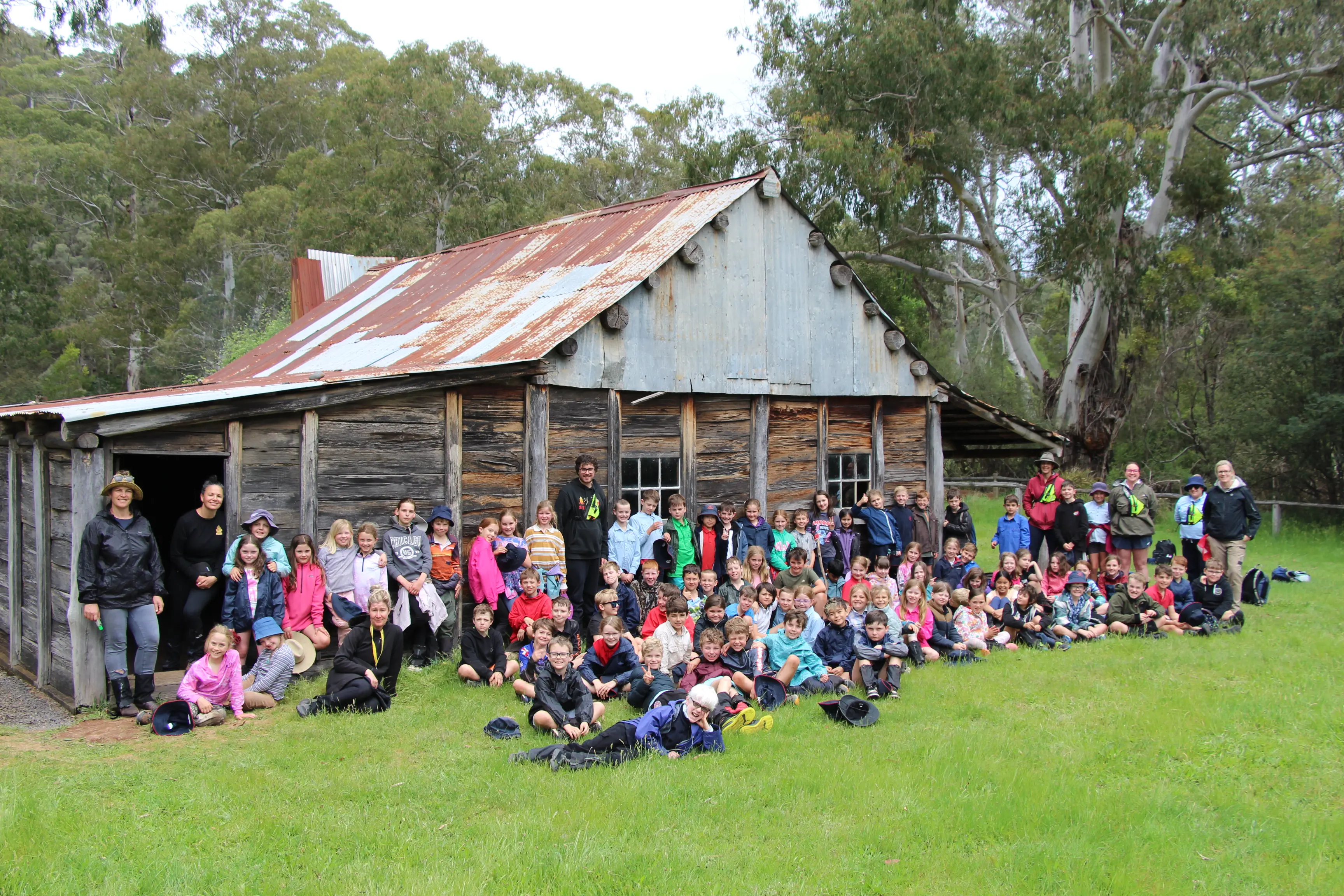 <p>IN THE BUSH: Mansfield Primary School year three students camped at Sheepyard Flat </p>\\n