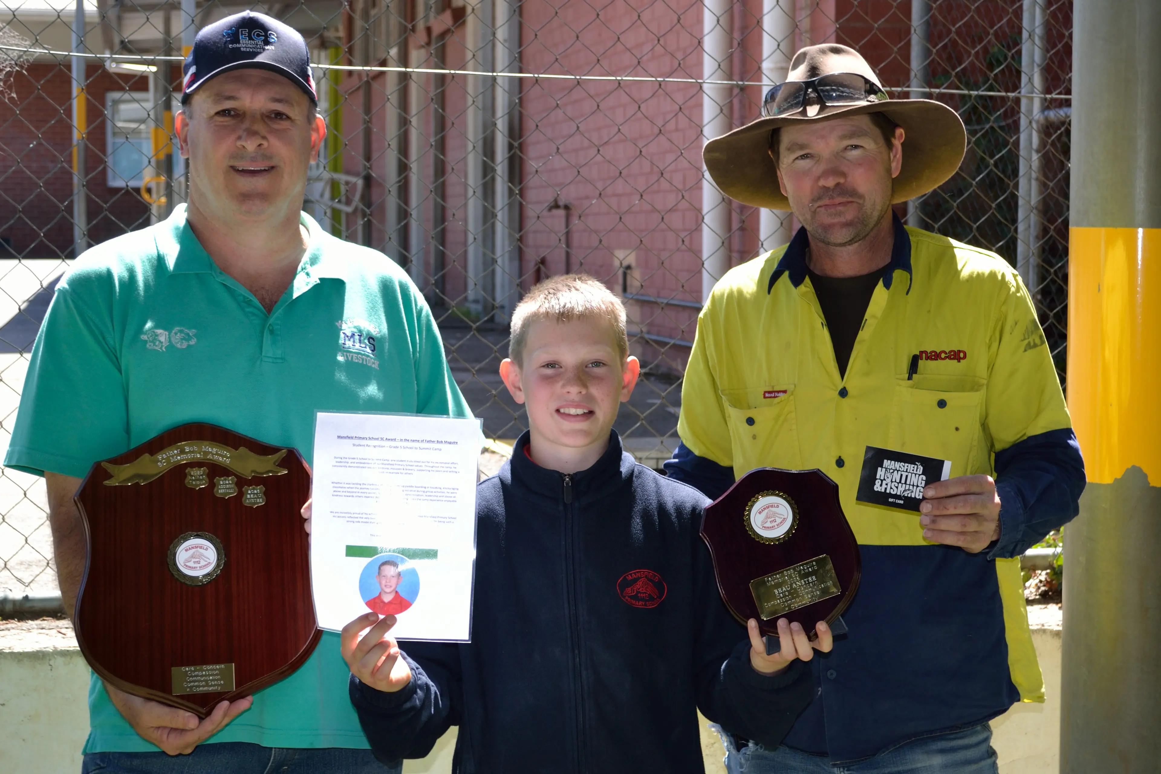 Beau presented with Father Bob Award