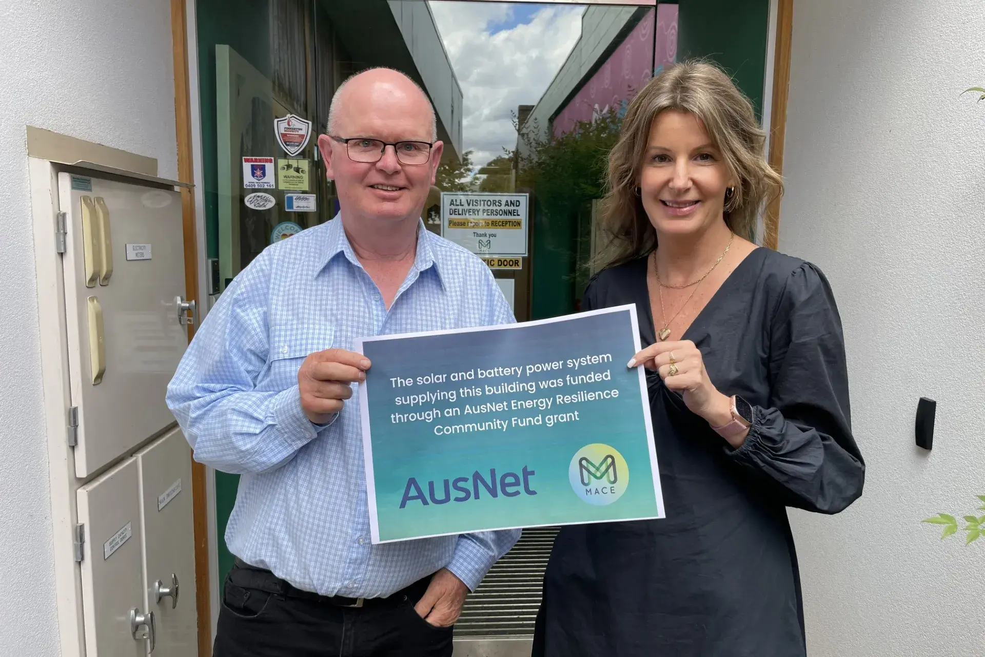 <p>POWERING THE HUB: MACE CEO Kylie Richards with MACE president David Roff</p>\\n