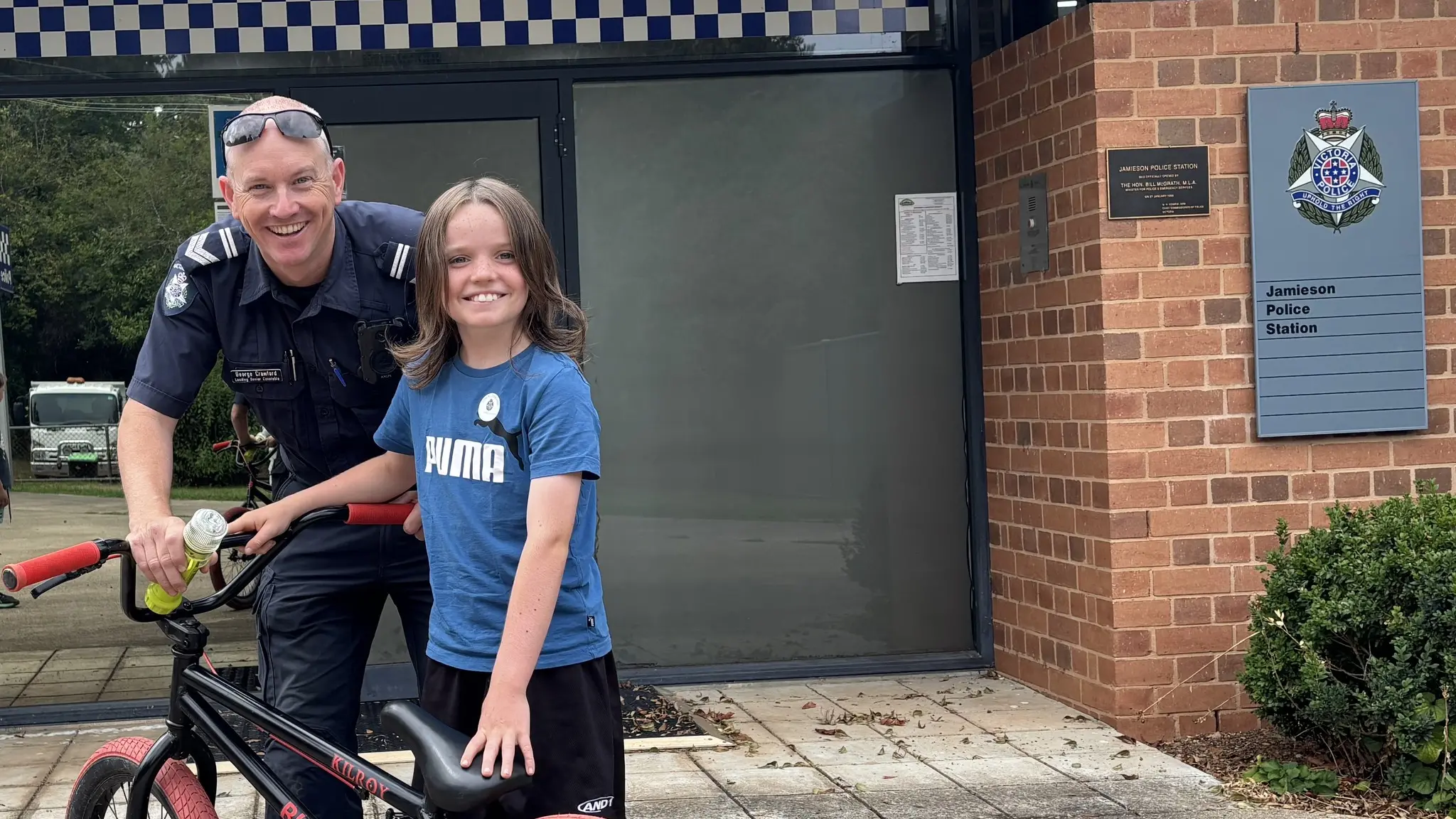 Sharp eye helps recover stolen bike for young visitor