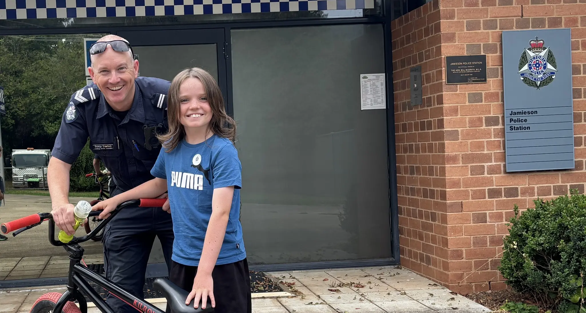 Sharp eye helps recover stolen bike for young visitor