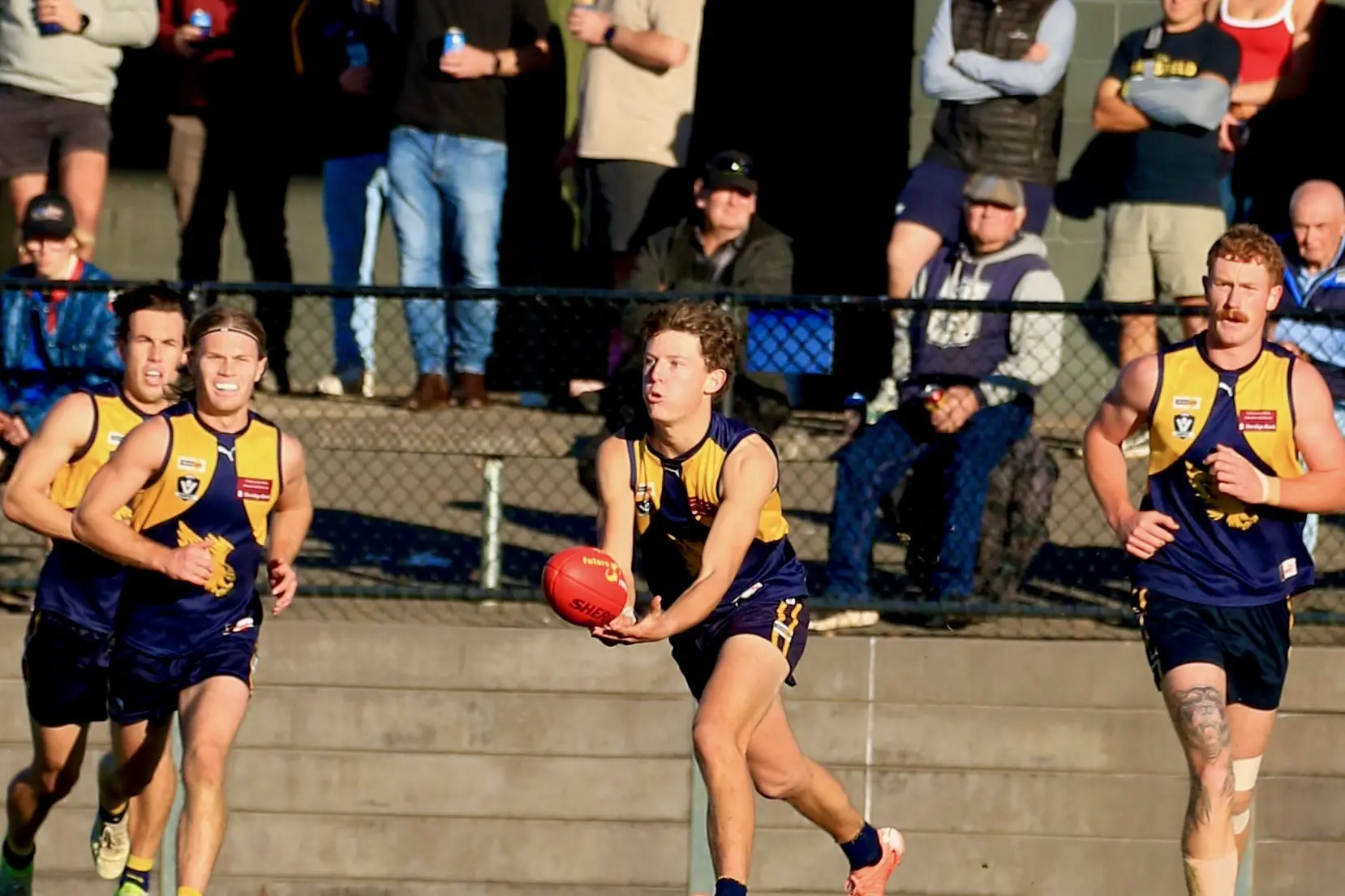 <p>YOUNG GUN: Ben Reardon was in fine form, kicking two goals for the Eagles.</p>\\n
