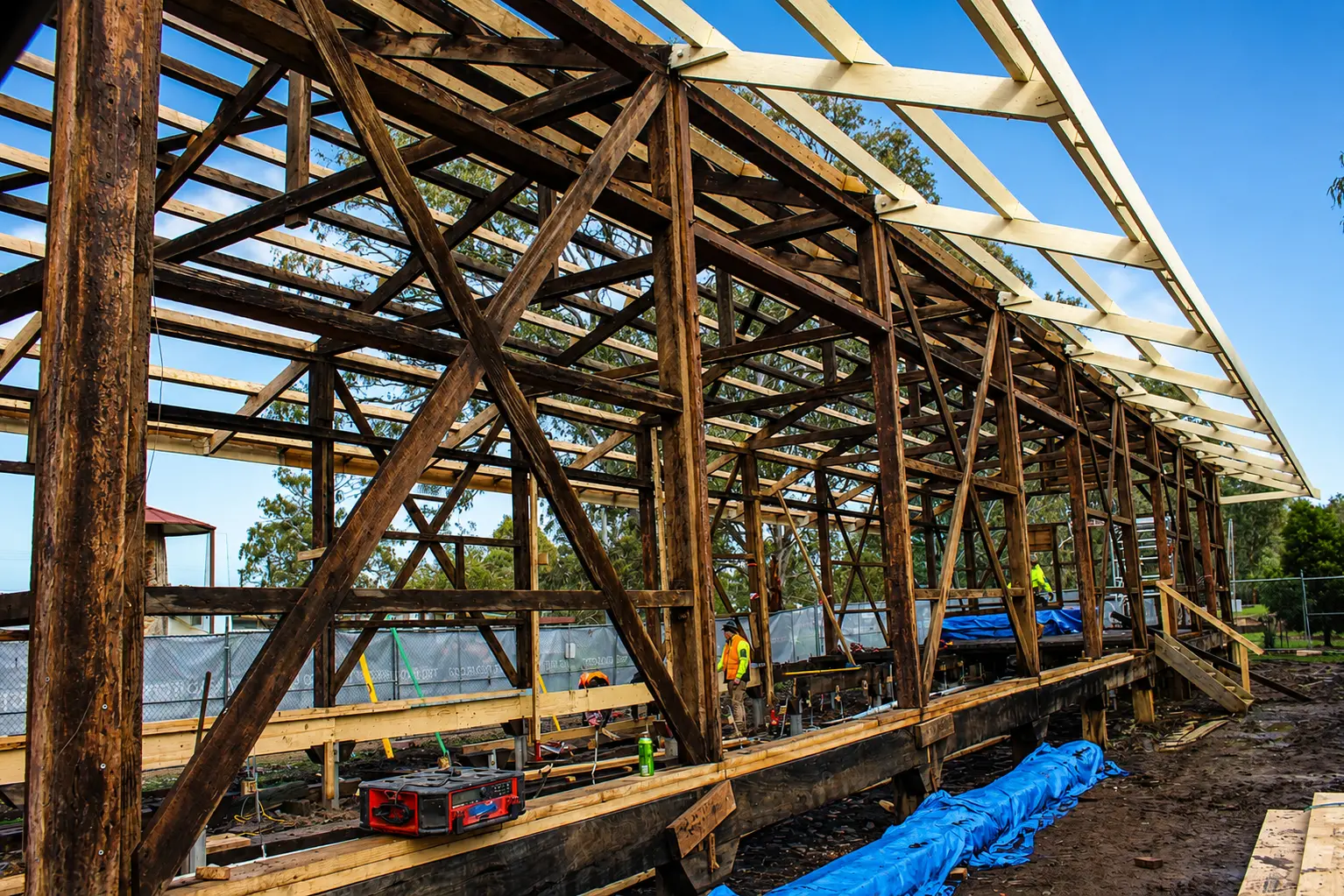 <p>OFF AND RUNNING: Works to restore the Goods Shed are now underway. PHOTO: Jarrah Loh</p>\\n