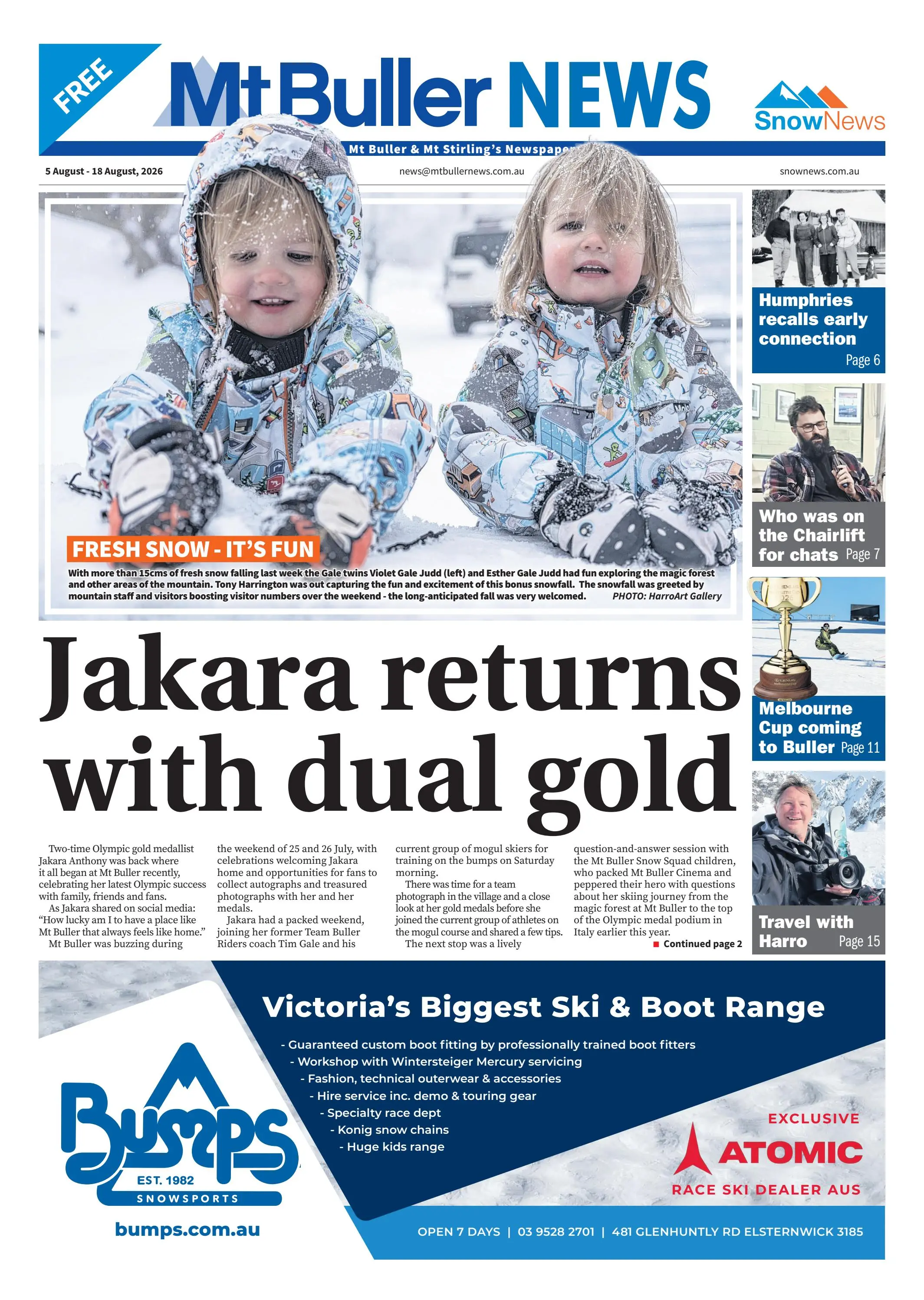 Mt Buller News, 5 August - 18 August, 2026, August 5, 2026