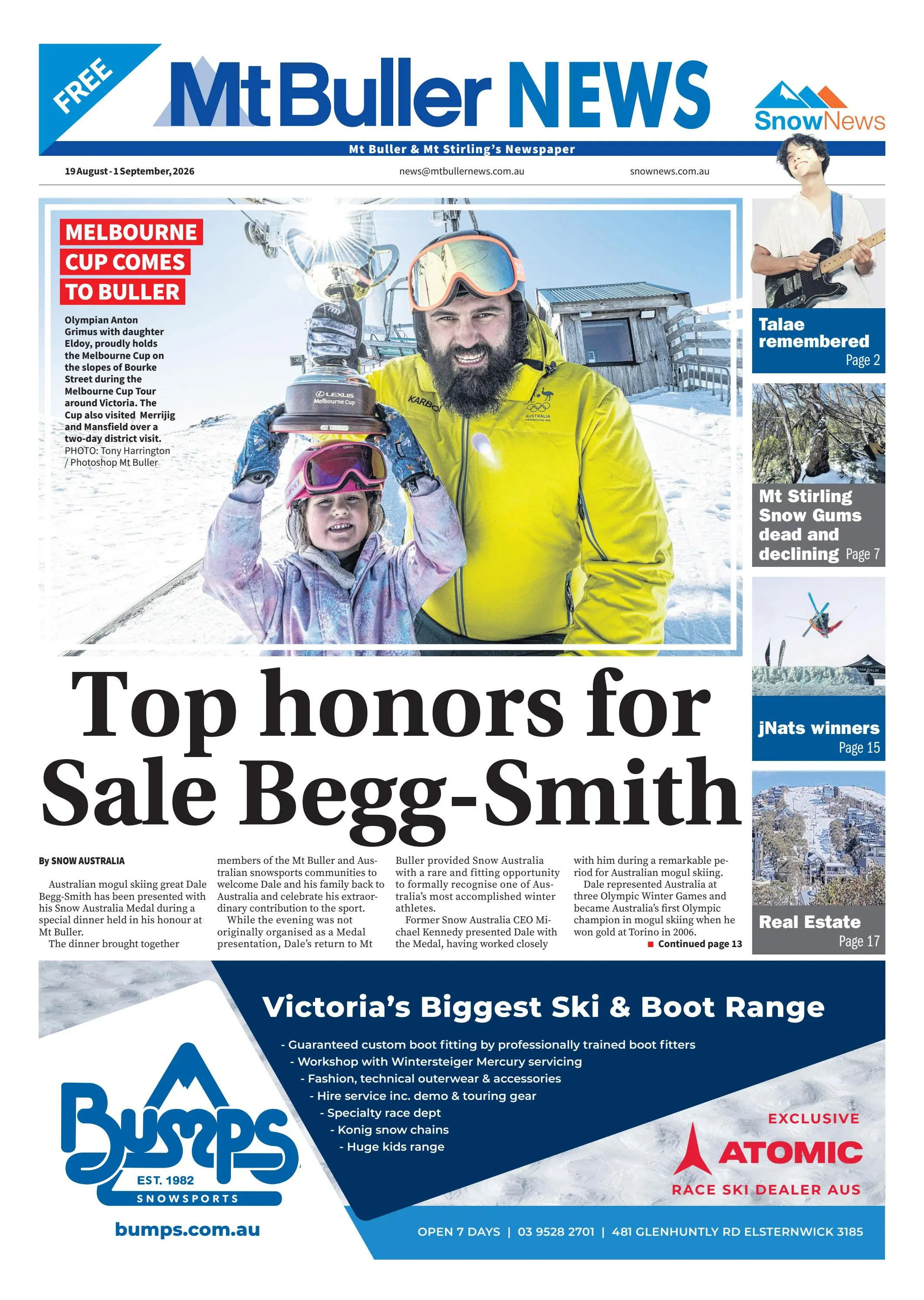 Mt Buller News, Wednesday, August 19, 2026
