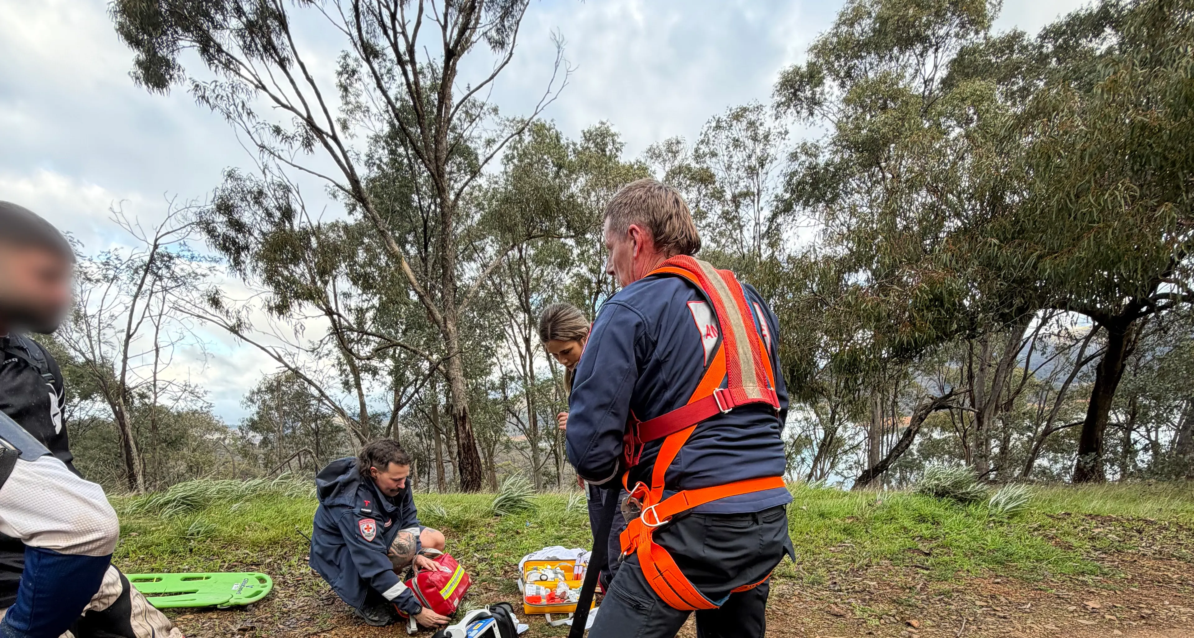 Bushland winch marks memorable first day for Mansfield paramedic