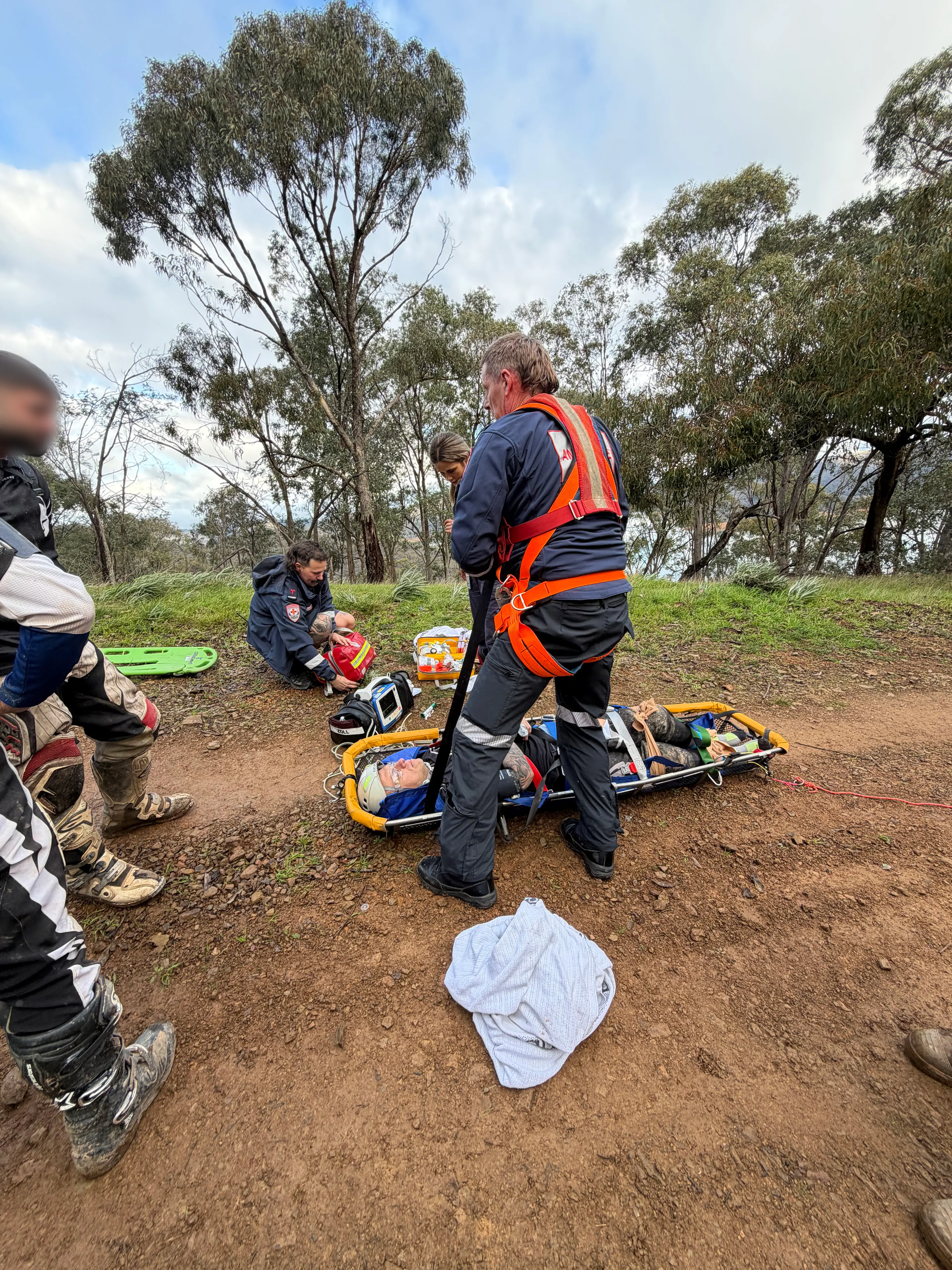 Bushland winch marks memorable first day for Mansfield paramedic