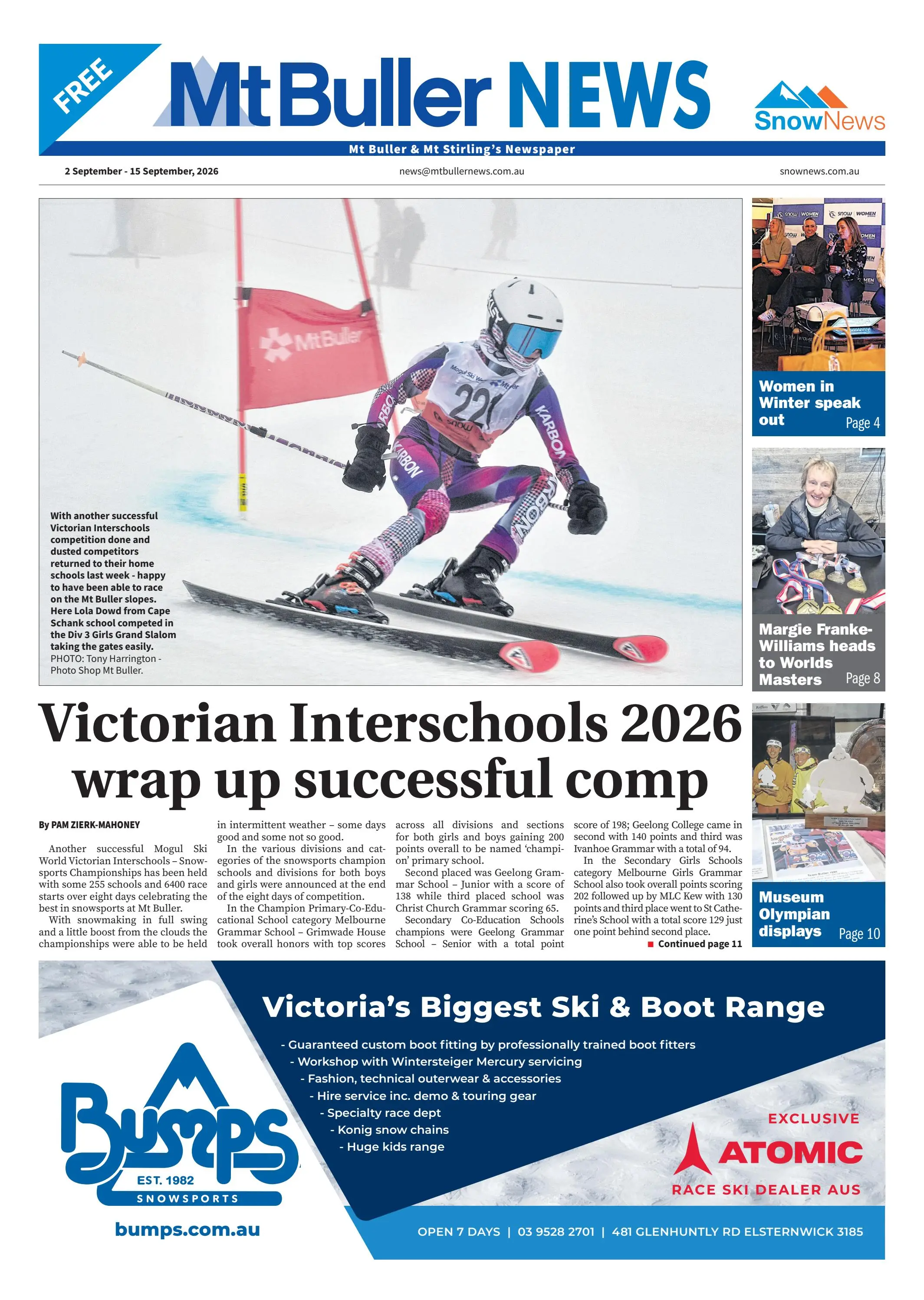 Mt Buller News, Wednesday, 2 September, 2026