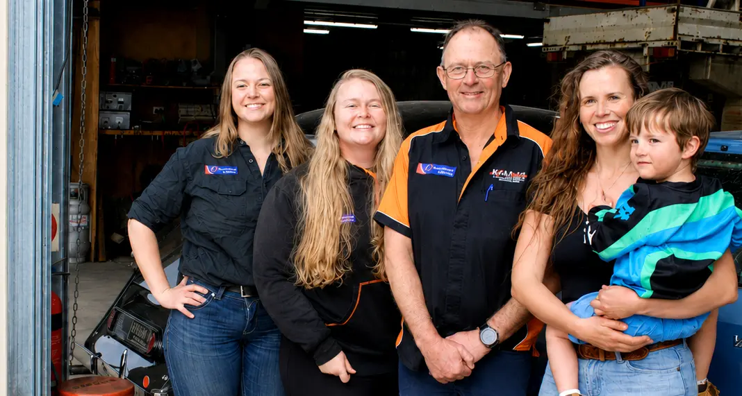 Father and daughters on call
