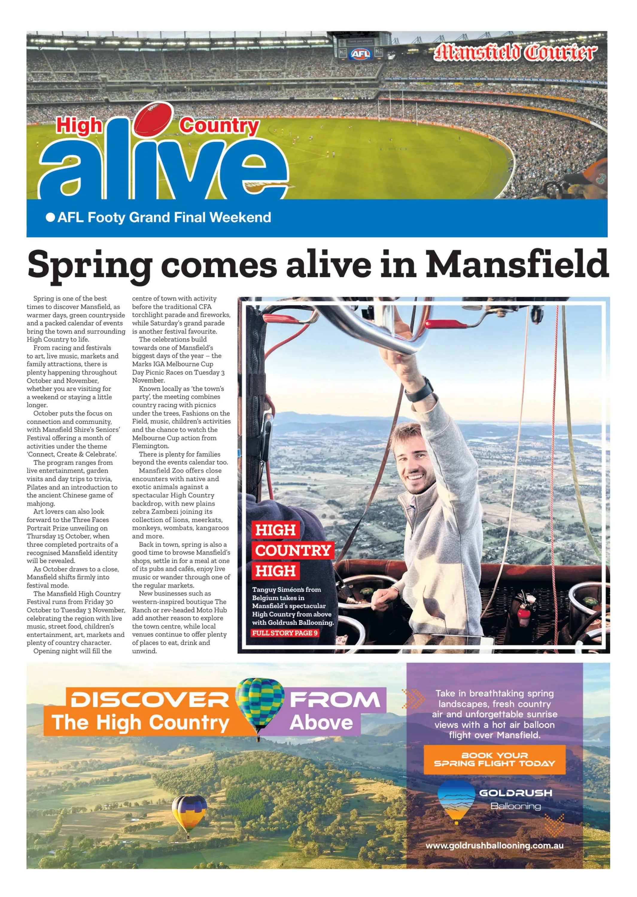 High Country Alive, Grand Final Weekend, September, 2026