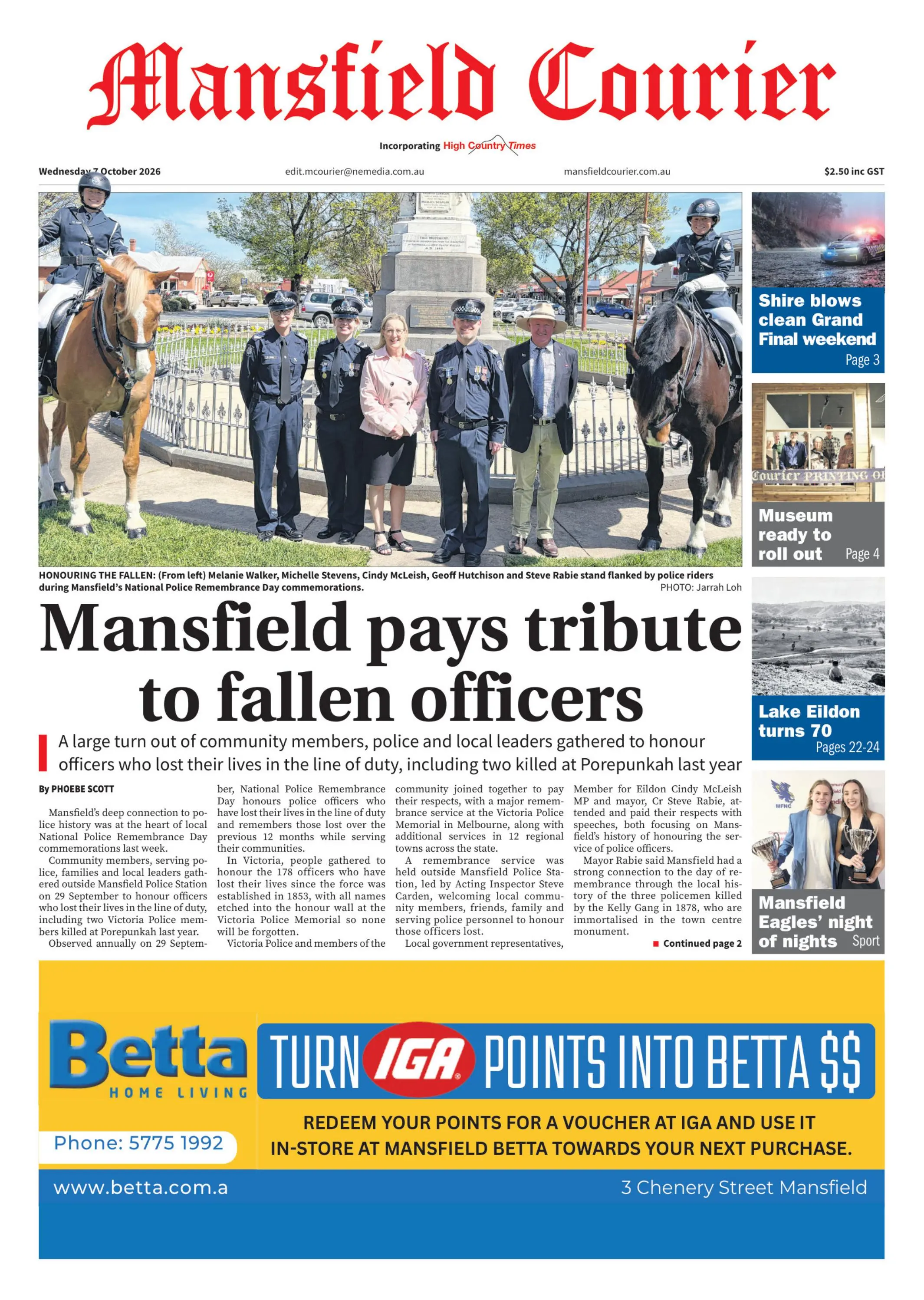 Mansfield Courier, Wednesday, 7 October, 2026