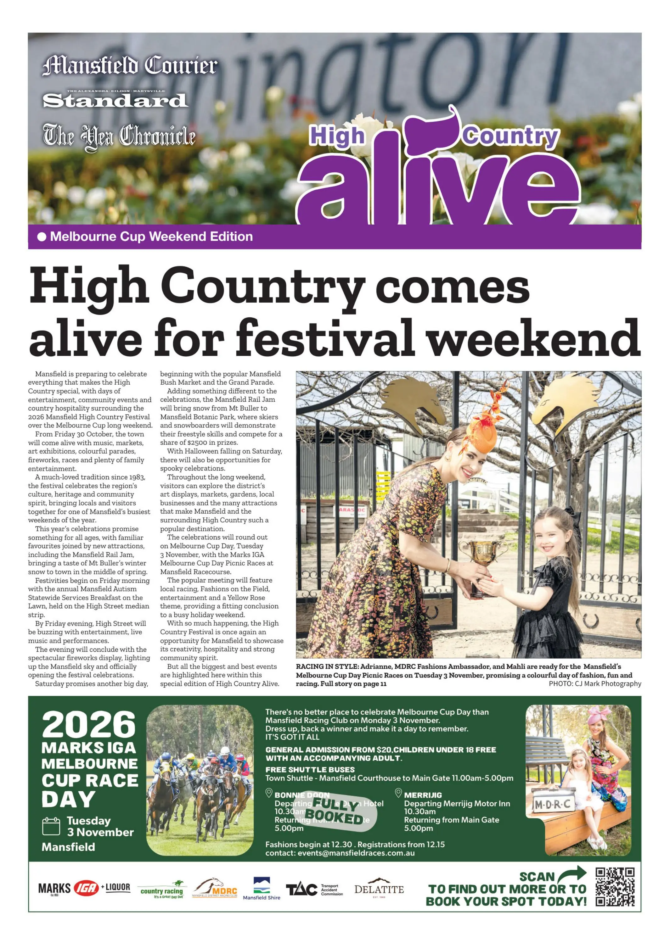 High Country Alive, Melbourne Cup Weekend, Wednesday, 28 October, 2026