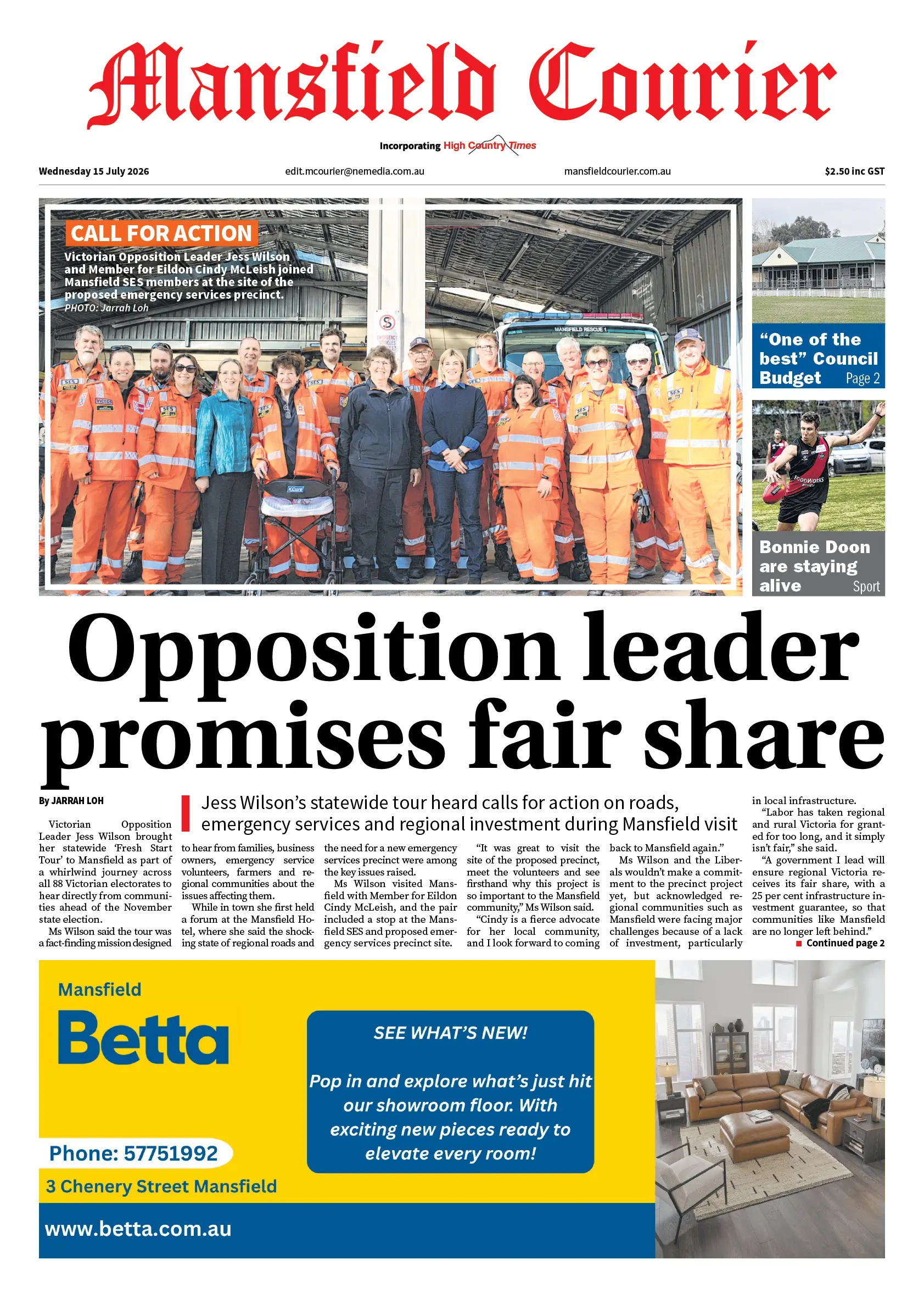 Mansfield Courier, Wednesday 15 July 2026