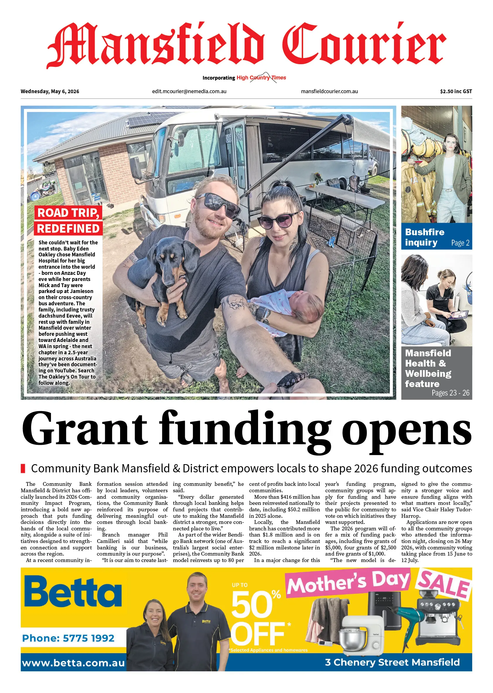 Mansfield Courier, Wednesday, May 6, 2026