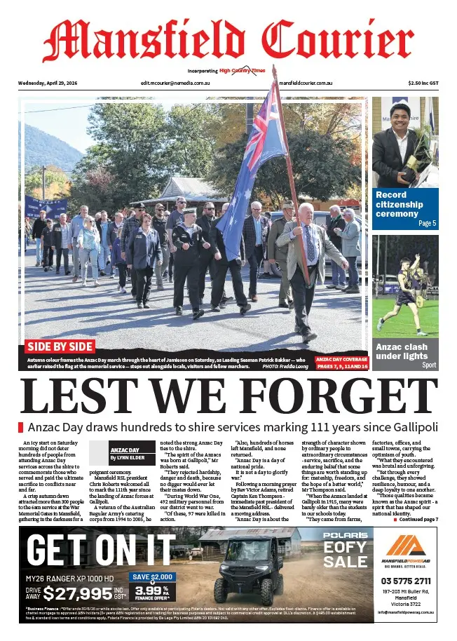 Mansfield Courier - Wednesday, April 29, 2026