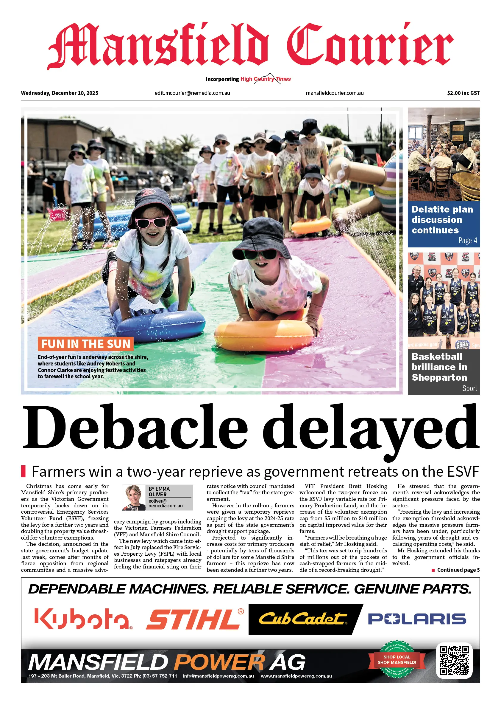 Mansfield Courier, Wednesday, December 10, 2025