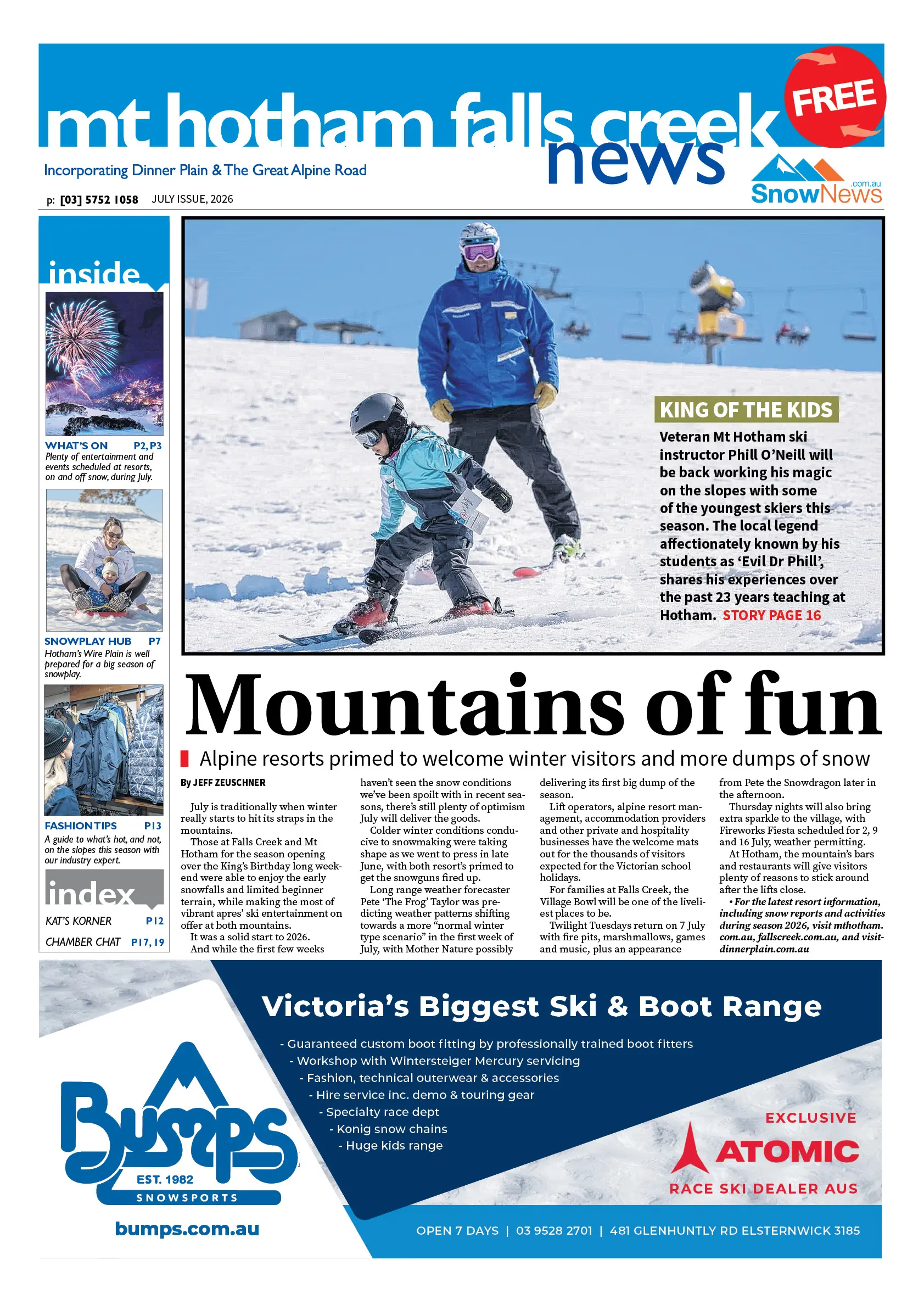Mt Hotham Falls Creek, July, 2026