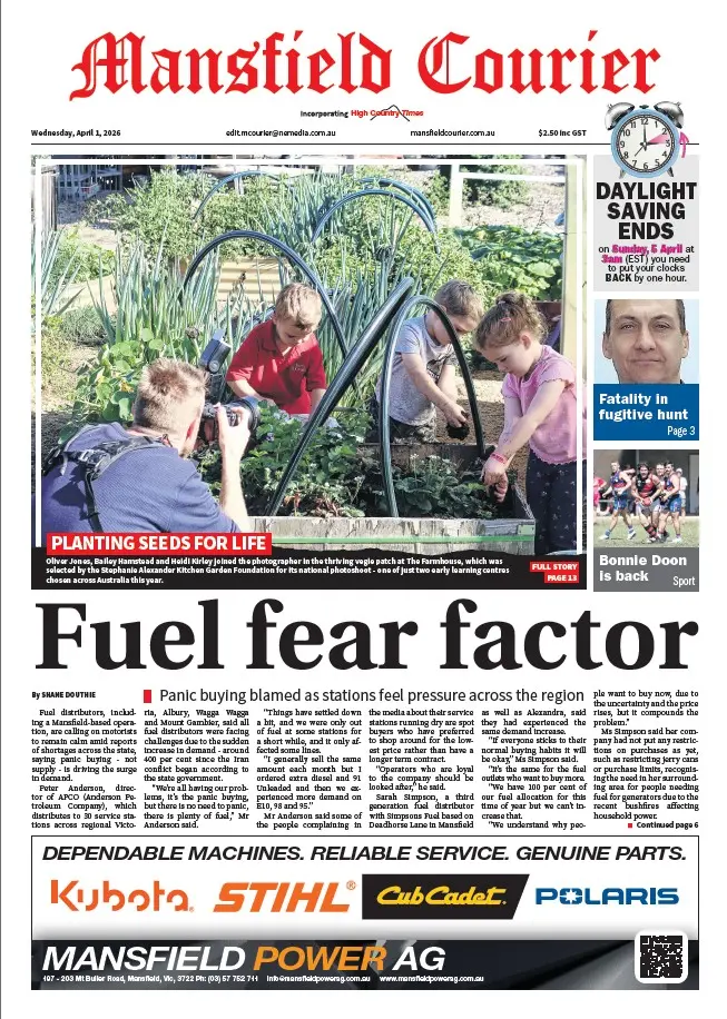 Mansfield Courier - Wednesday, April 1, 2026