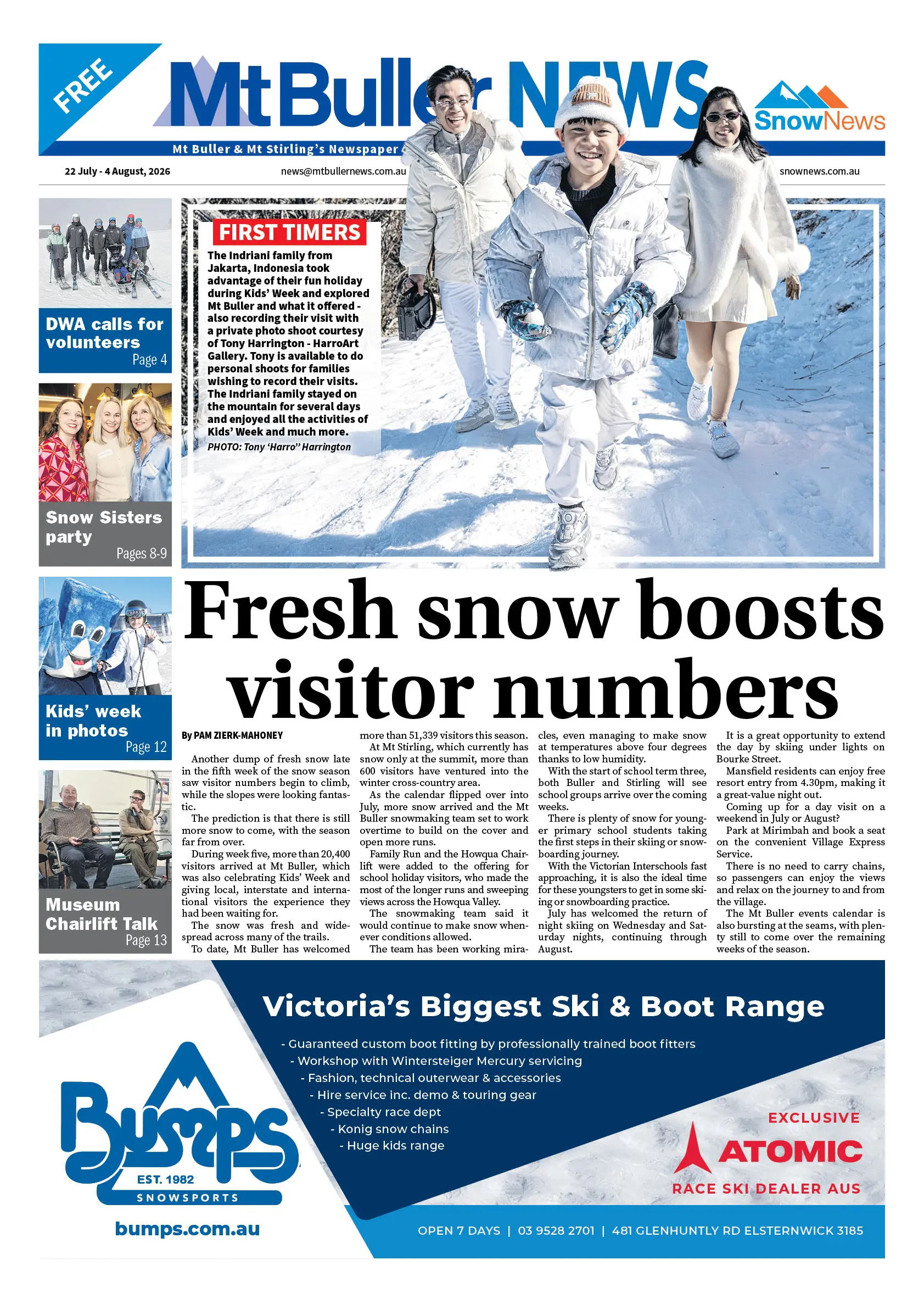 Mt Buller News, 22 July - 4 August, 2026