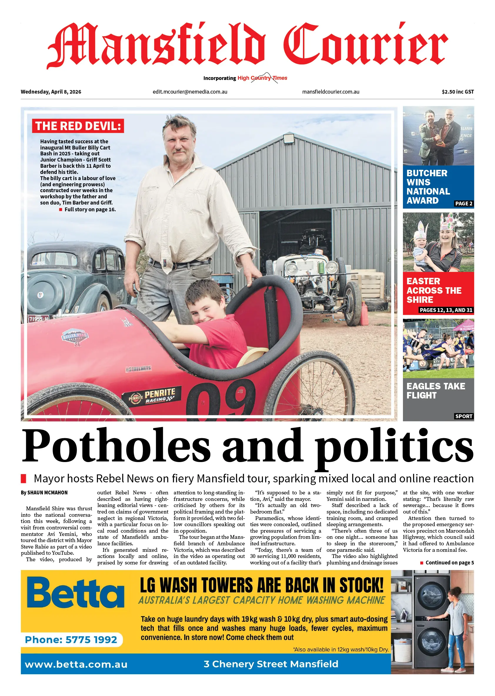 Mansfield Courier, Wednesday, April 8, 2026