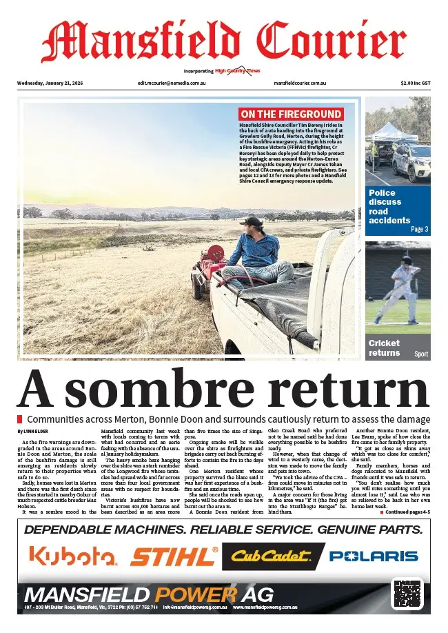 Mansfield Courier - Wednesday, January 21, 2026